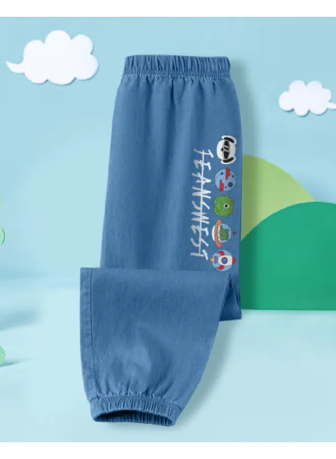 Штаны летние тонкие с эффектом денима для мальчиков Jeanswest, темно-синий