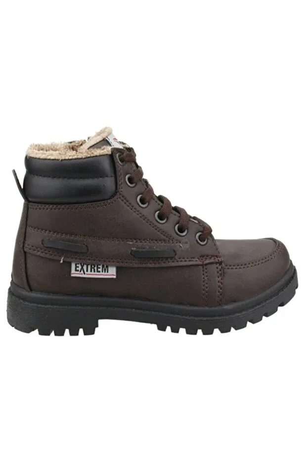Детские ботинки для девочек с мехом Extrem, Brown