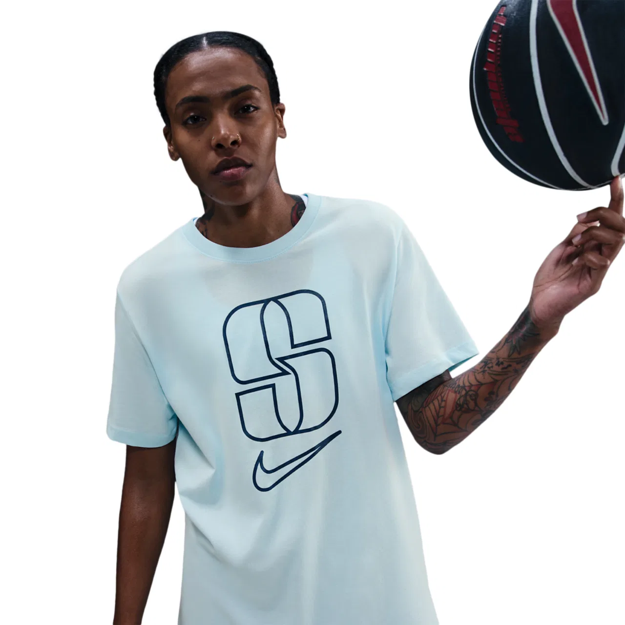 Футболка женская Dri-FIT Sabrina Nike, цвет Glacier Blue