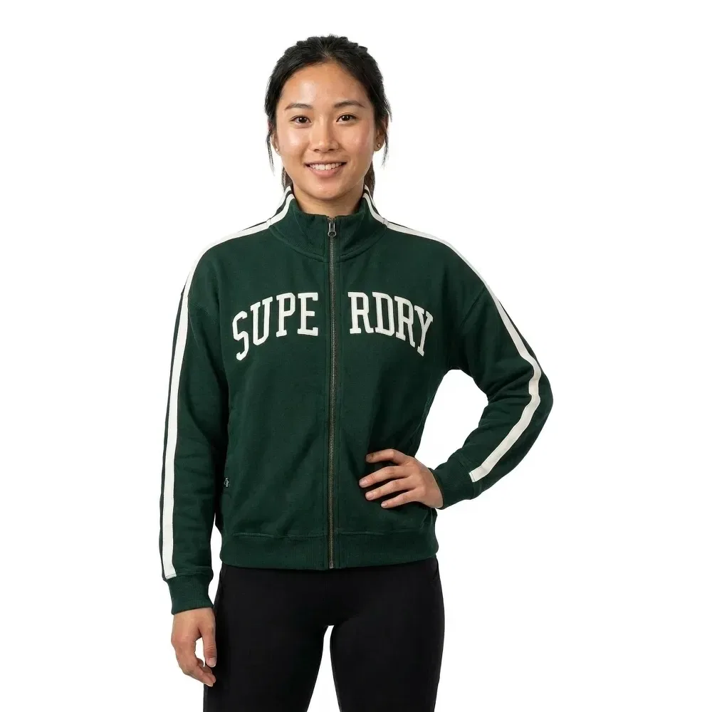 Толстовка на молнии свободного кроя Athletic Essential Applique Superdry, зеленый — фото 3