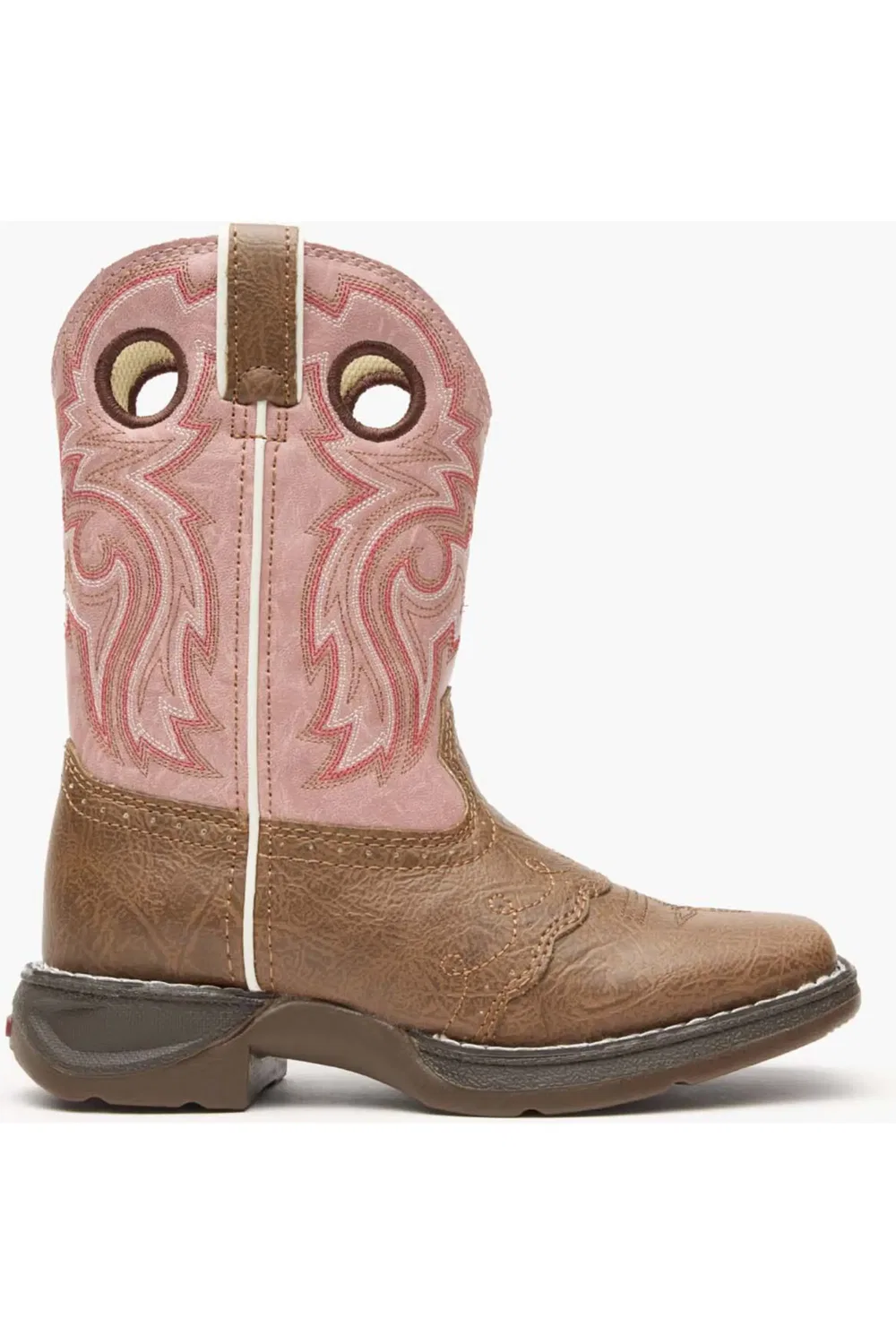 Детские сапоги вестерн с отделкой Tan Lacey Durango, бежевый и розовый