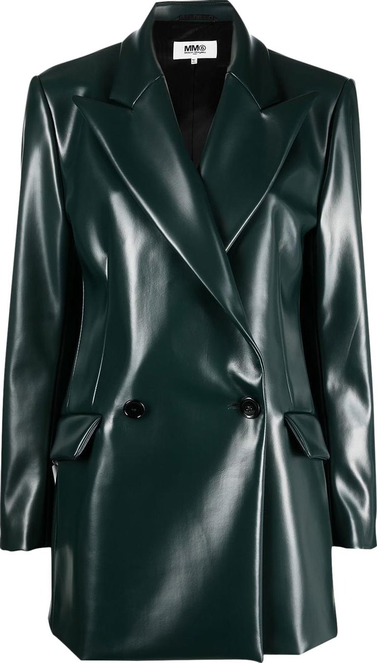 Блейзер MM6 Maison Margiela Blazer 'Petrol Green', зеленый - фото