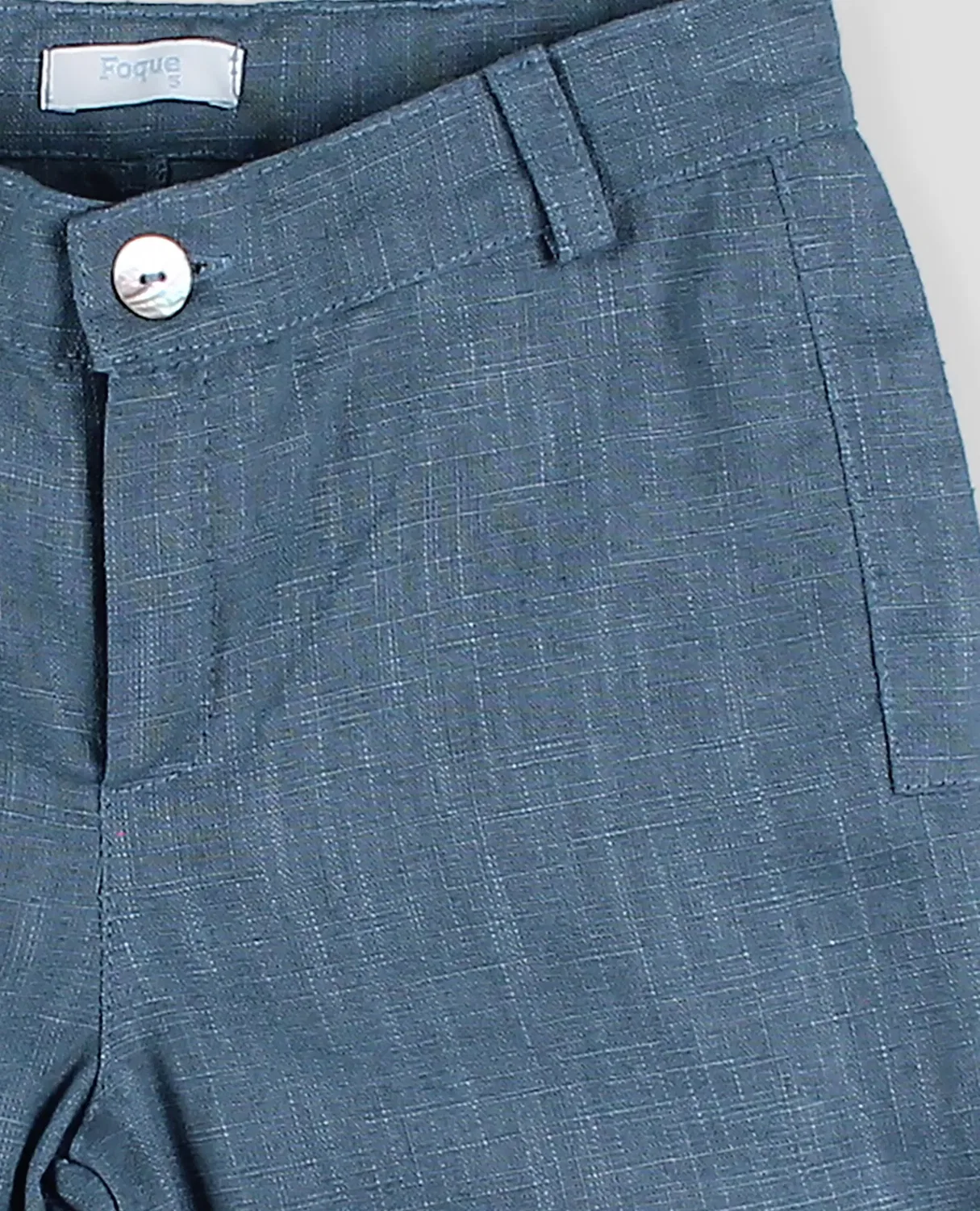 Детские шорты для мальчиков льняные с карманами Foque, Azul Denim — фото 4