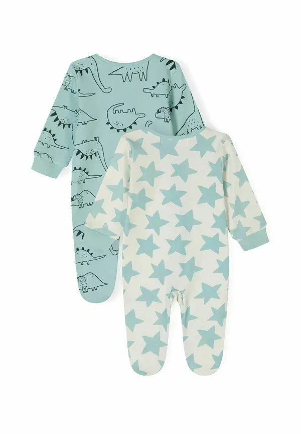 Комплект из 2 боди с длинным рукавом, хлопок, Sleep Suit Minoti, mint, кремовый — фото 3