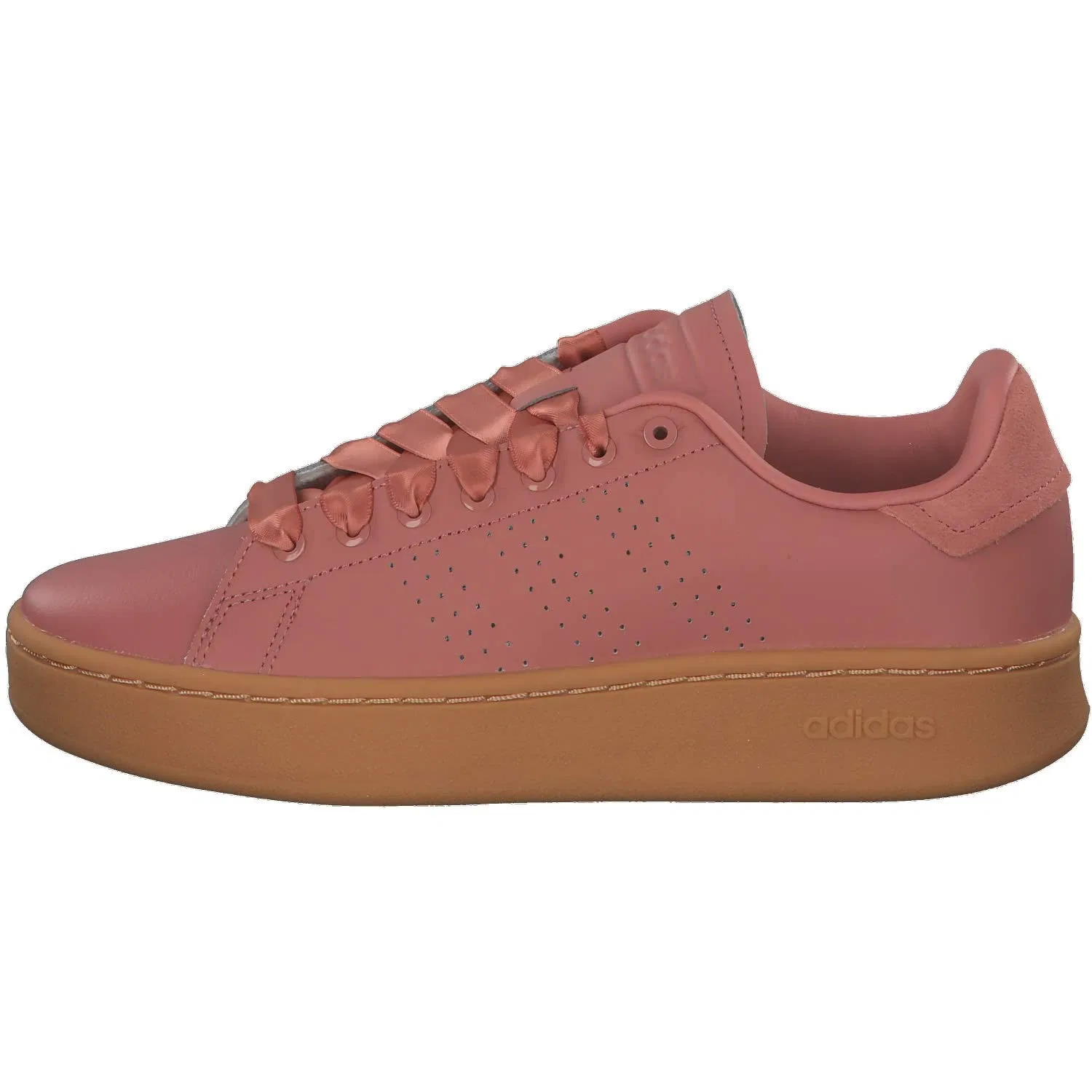 Детские кроссовки для тенниса с перфорированными полосками Adidas Advantage K, Raw Pink Raw Pink Gum10 — фото 2