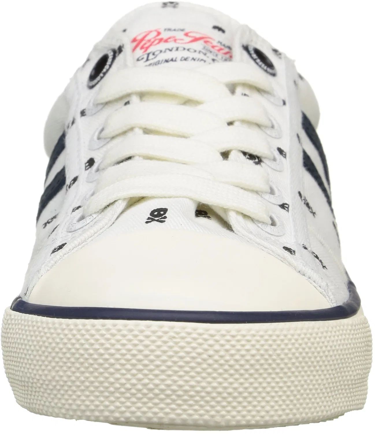 Детские кроссовки для мальчиков с принтом Serthi Skulls Pepe Jeans, White Blanc 800 White — фото 2