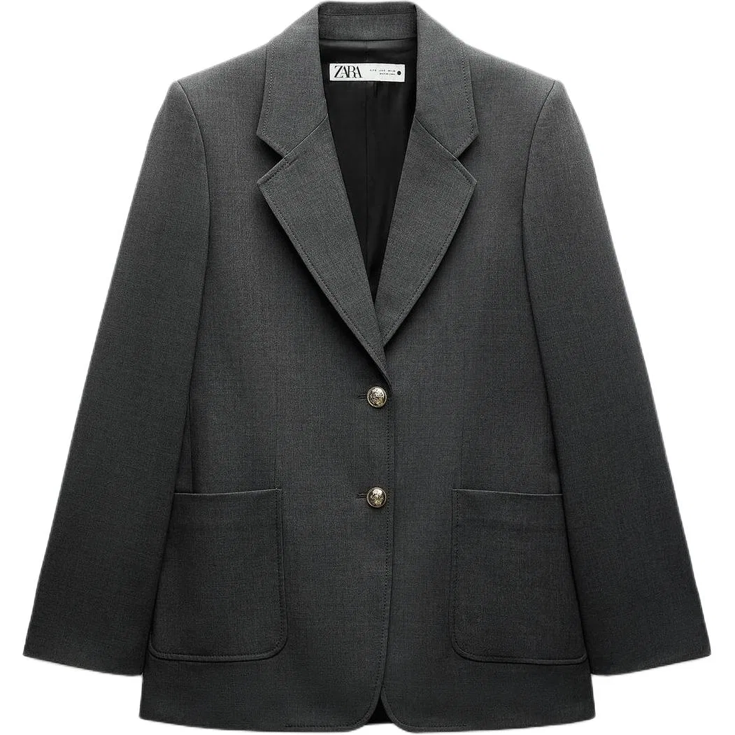 Женский деловой костюм ZW Series, бренд ZARA, Цвет Smoke Gray
