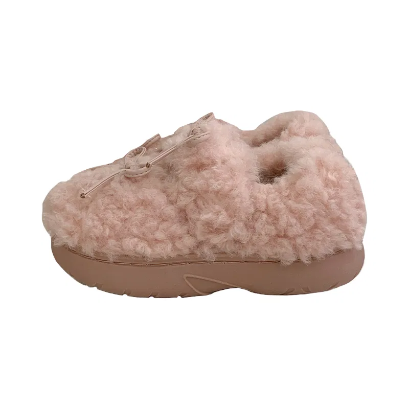 Детские домашние тапочки с бантом и утеплителем, модель Korean Style Fashion Bowknot Mary Jane Princess Shoes, XIXITIAO, Pink