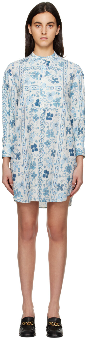 

Синее мини-платье Caravan See by Chloé, Синий, Синее мини-платье Caravan See by Chloé