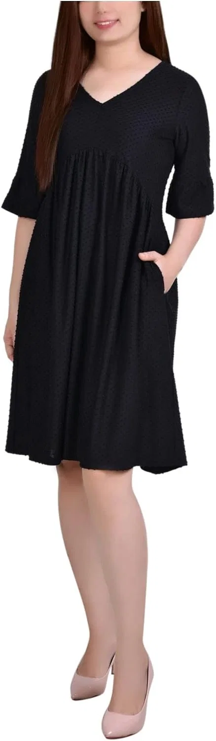 Женское платье с завышенной талией NY Collection, Black