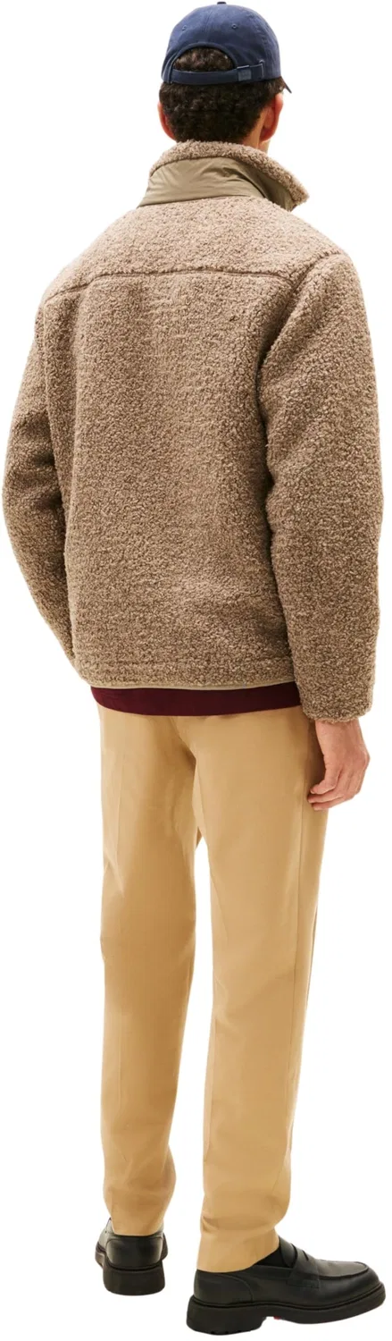 Мужской свитшот на молнии Teddy Fleece Tommy Hilfiger, Coastal Taupe — фото 2