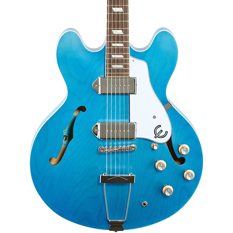 

Электрогитара Epiphone Casino Worn Hollowbody, потертая синяя джинсовая ткань