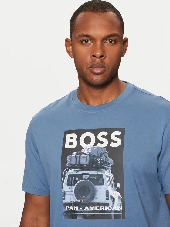 Футболка regular fit Te_Mextour Boss, синий — фото 4