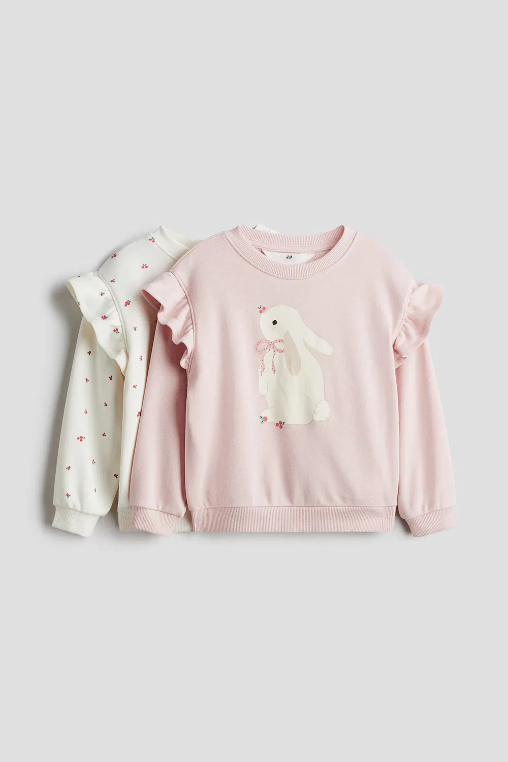 Комплект из 2 толстовок с оборками H&M, Hellrosa/Häschen