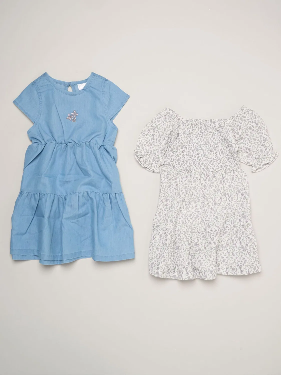 Платье Miss Blue Floral Print And Chambray Dresses 2 Pack, синий