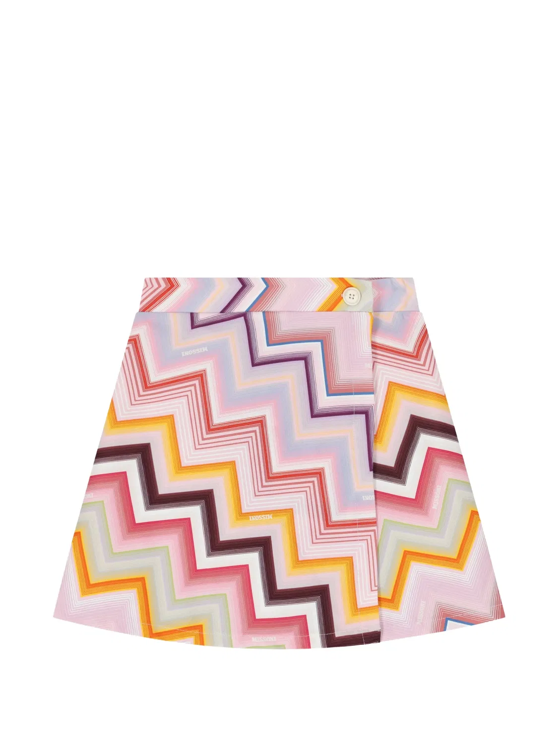 Юбка на запах и узором зигзаг Missoni Kids, розовый