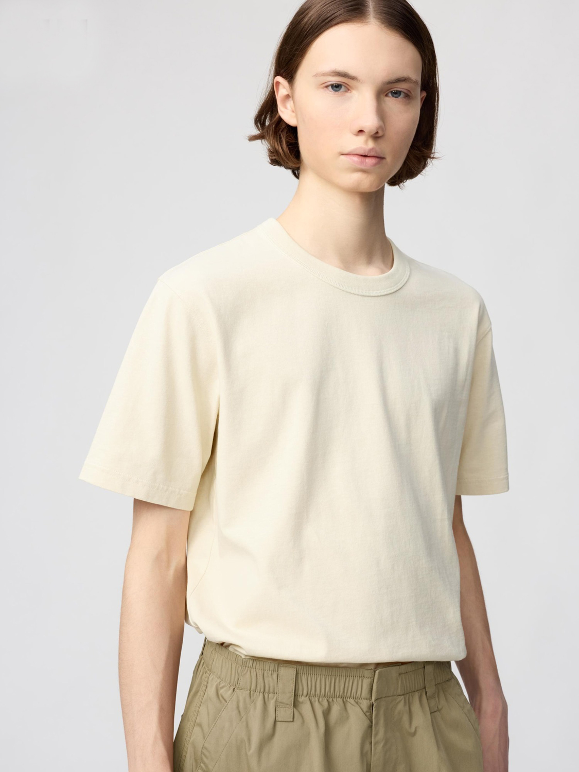 

Футболка Uniqlo Crew Neck, 40 кремовый, Бежевый, Футболка Uniqlo Crew Neck, 40 кремовый