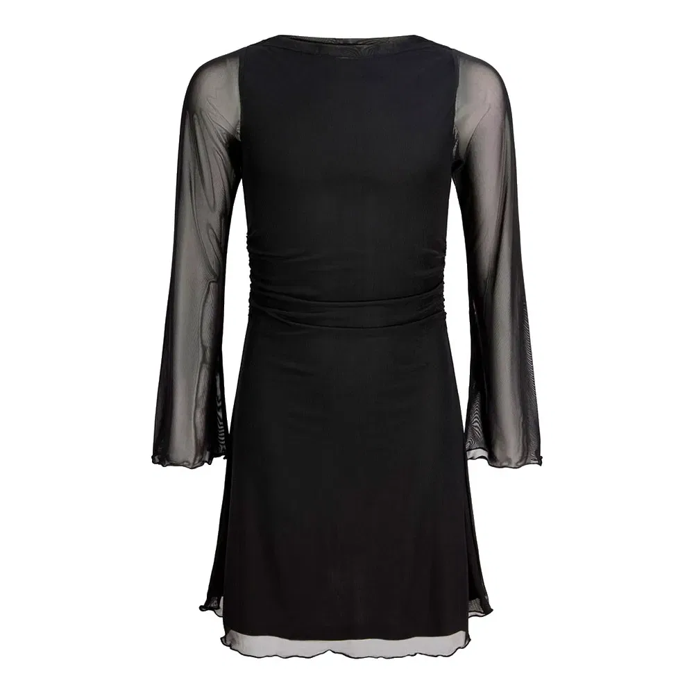Детское платье для девочек с длинным рукавом Jack & jones Minna JJXX, Black — фото 3