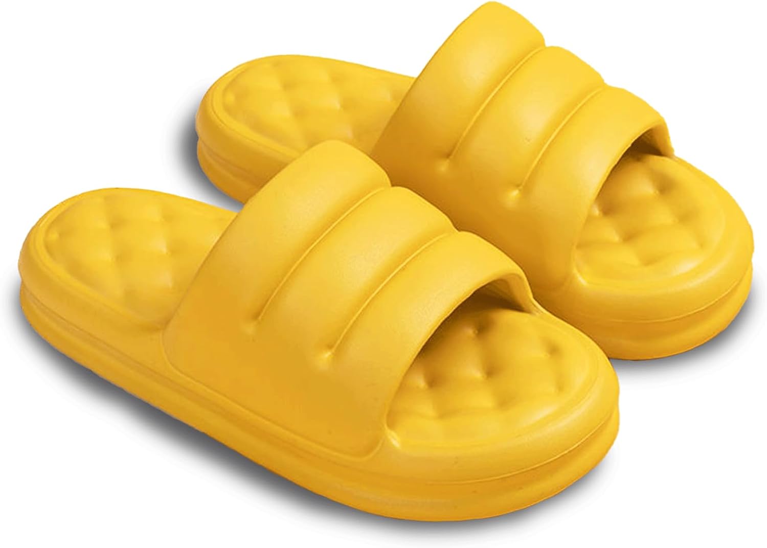 

Шлепанцы LOTUSTAR для женщин и мужчин, подушка для дивана, тапочки с нескользящей подошвой для душа и ванной, платформенные пенопластовые сандалии для дома и улицы, желтый