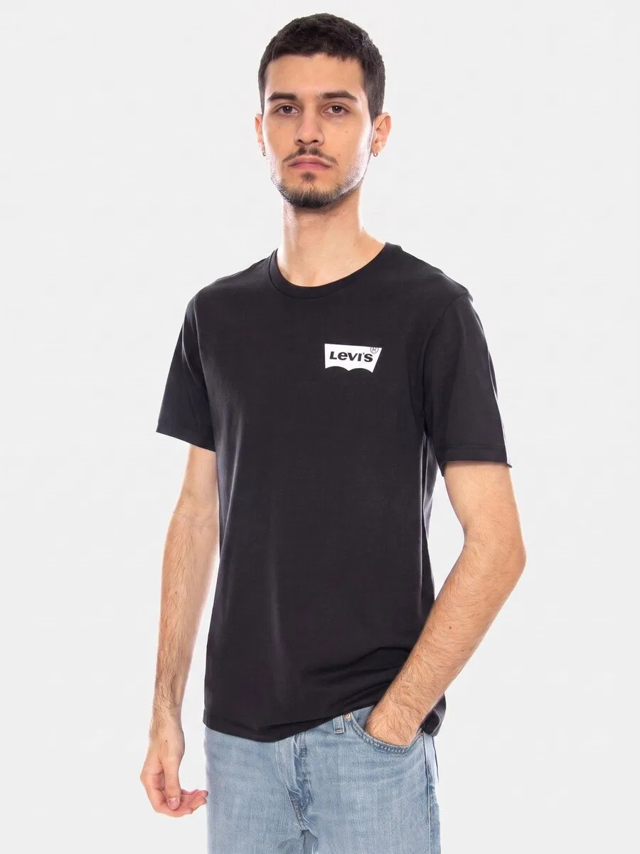 Футболка LEVI'S с графическим принтом и круглым вырезом, черная