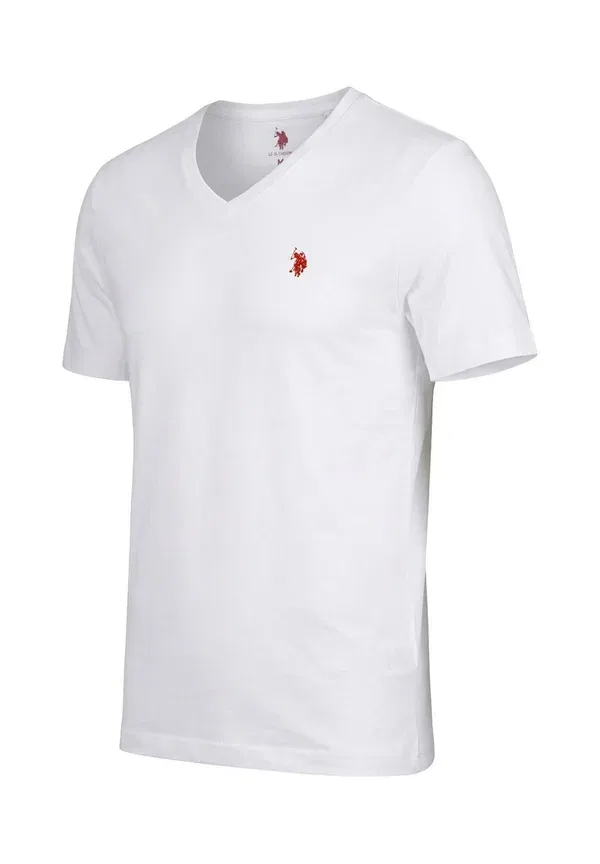 Футболка из хлопка Basic T-shirt U.S. Polo Assn, weiss U.S. Polo Assn., белый — фото 4