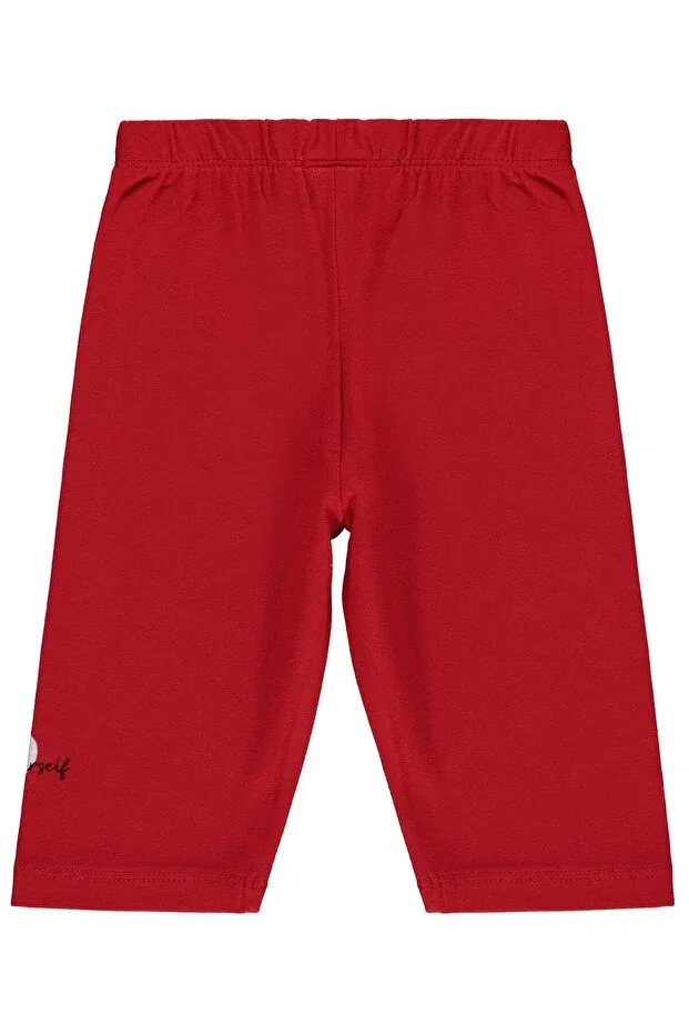 Детские леггинсы для девочек с принтом Be happy printed Civil Girls, Red — фото 2