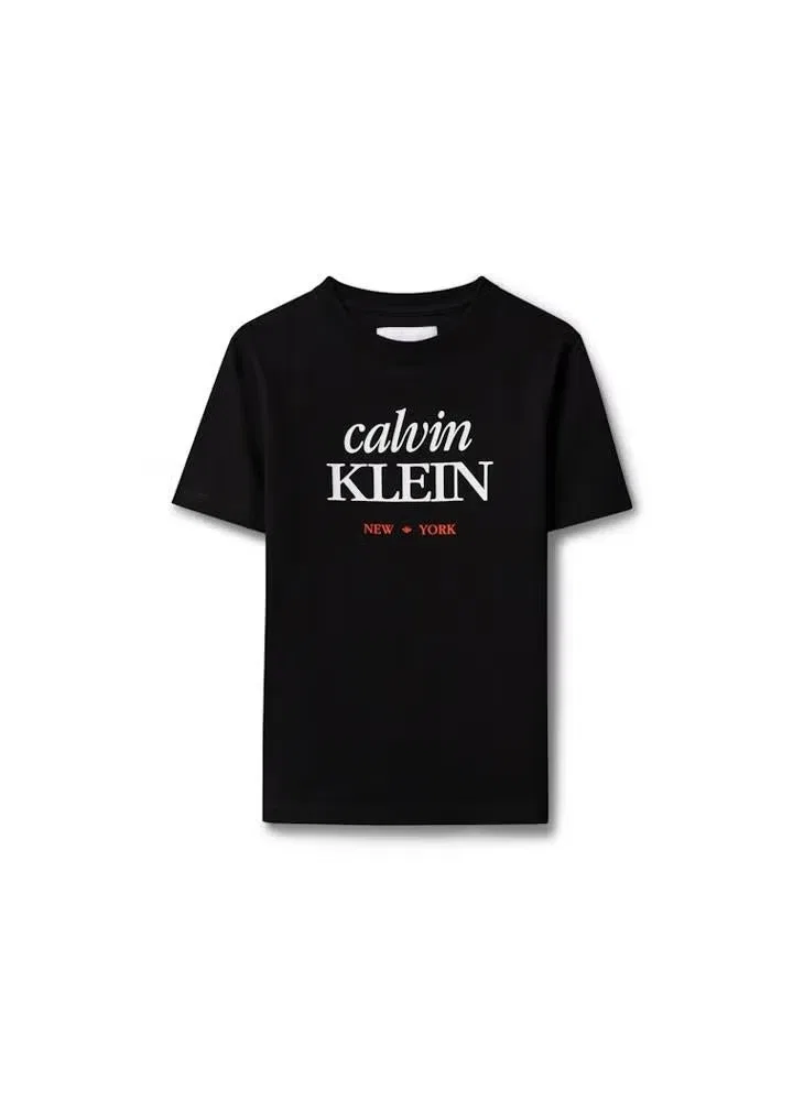 Calvin Klein Jeans Футболка с принтом и логотипом, черная — фото 4
