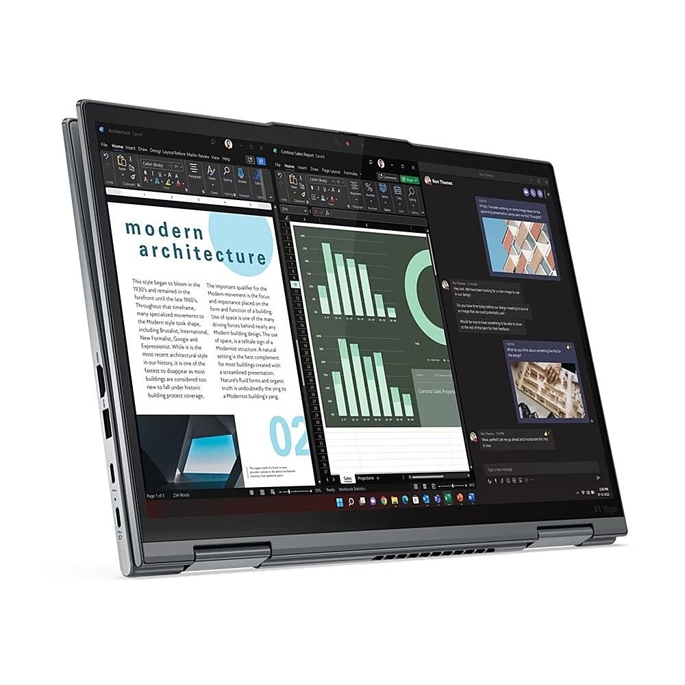 Ноутбук-трансформер Lenovo ThinkPad X1 Yoga Gen 8, 14", 16 ГБ/512 ГБ, i7-1365U, Intel Iris Xe, серый, английская клавиатура — фото 3