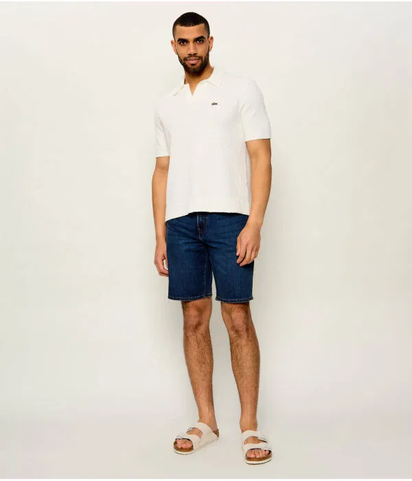 Мужской пуловер с V-образным вырезом Lacoste, Écru — фото 2