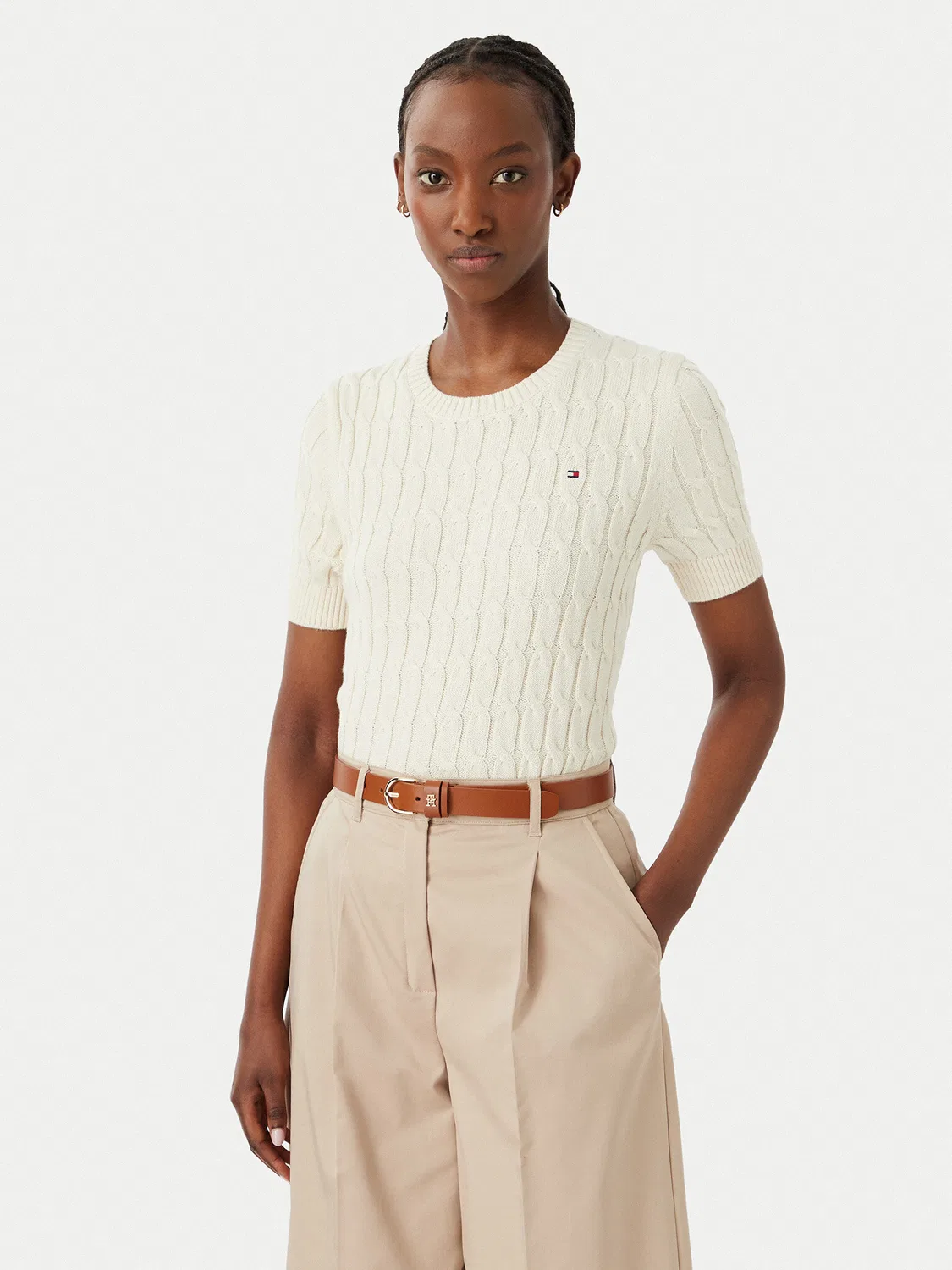 Женская блузка стандартного кроя Tommy Hilfiger, кремовый