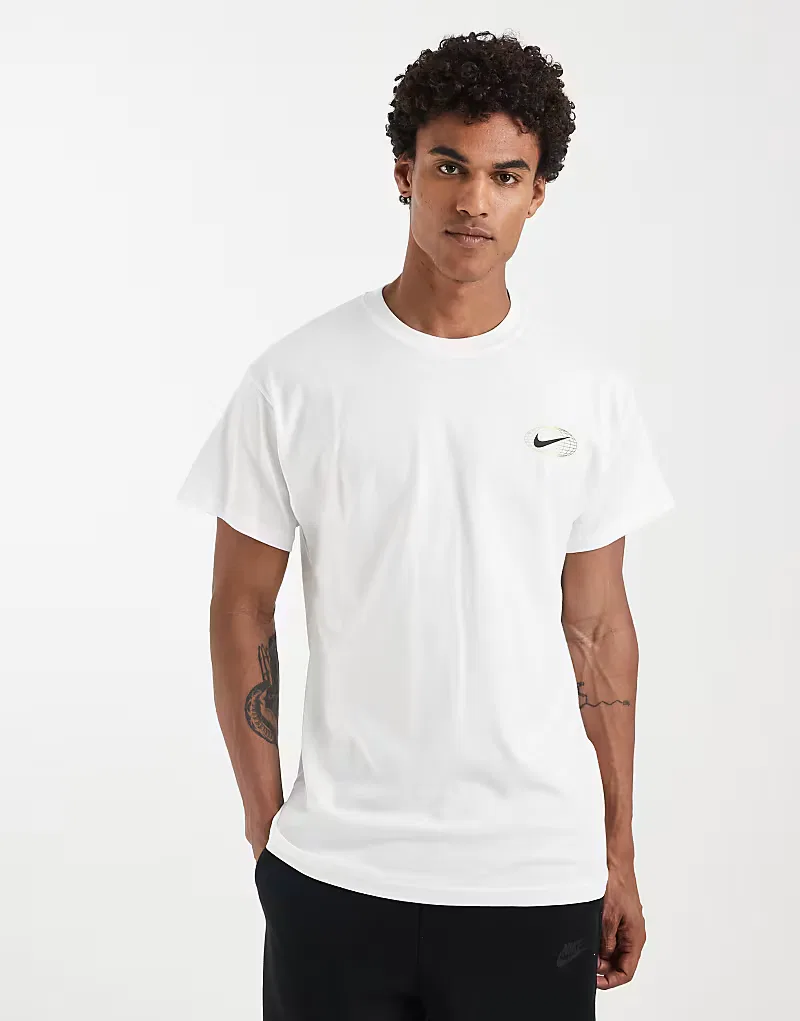 Футболка Nike Athletic с графическим принтом на спине, белая — фото 2