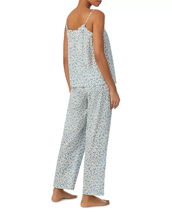 Женский комплект пижам с принтом Sleeveless fashion lawn tunnel neck ankle pant pajama set Ralph Lauren, Ivry Blue — фото 2