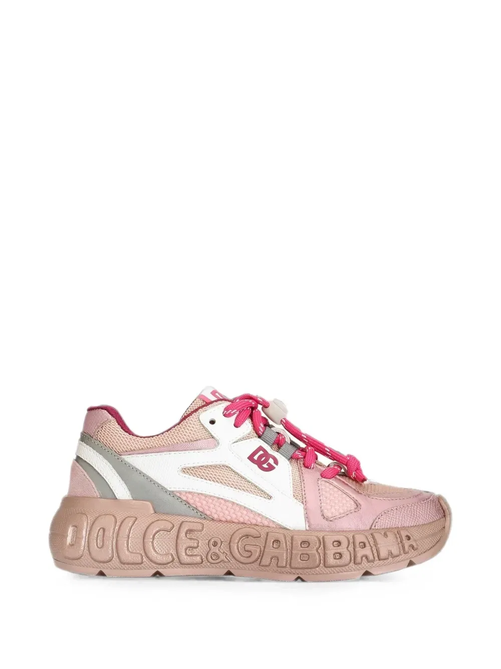 Кроссовки G Bounce 12 из нейлона Dolce & Gabbana Kids, розовый — фото 2
