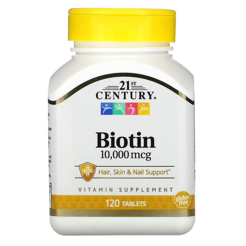 

Биотин 21st Century Biotin, 10 000 мкг, 120 таблеток