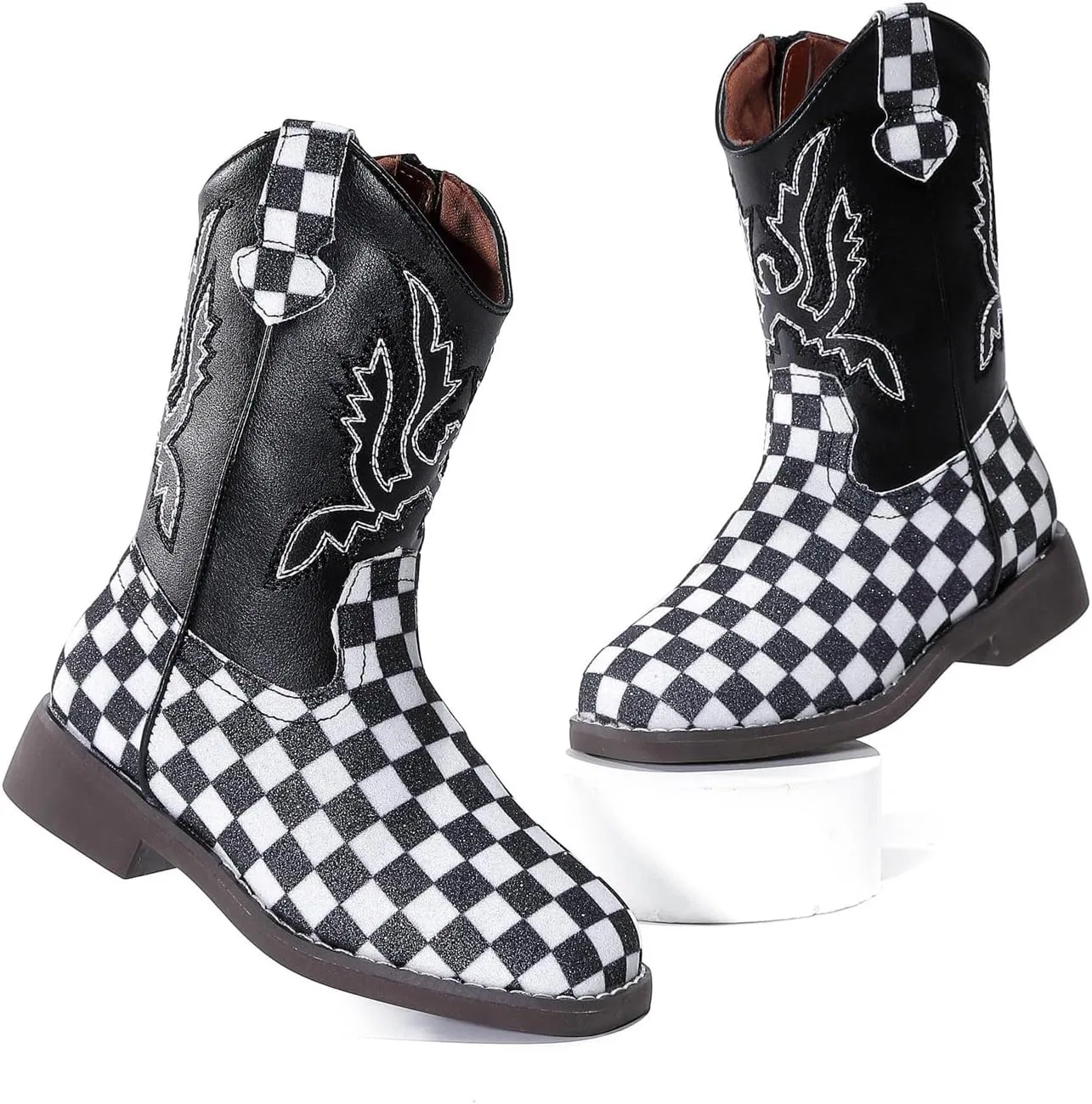 Детские сапоги для девочек с блестками Cowgirl Boots kkdom, Glitter Black