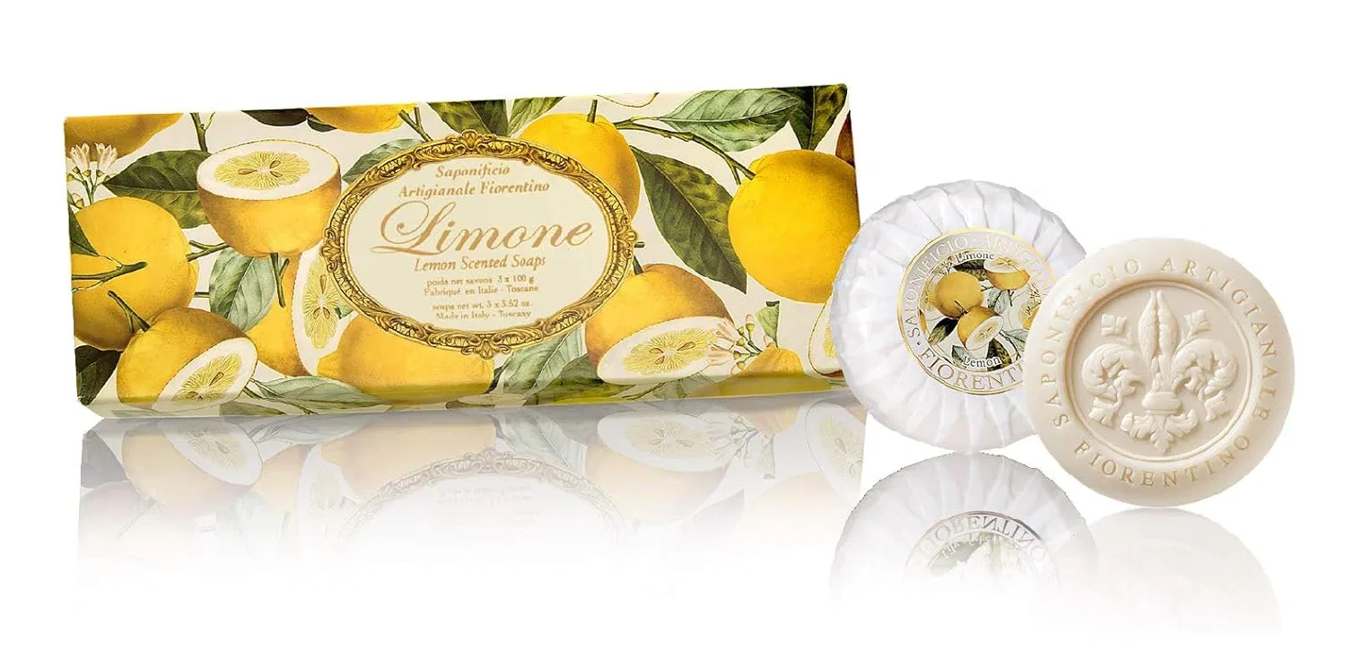 Мыло ручной работы Lemon Soap Gift Box 3 шт., 100 г, Saponificio Artigianale Fiorentino