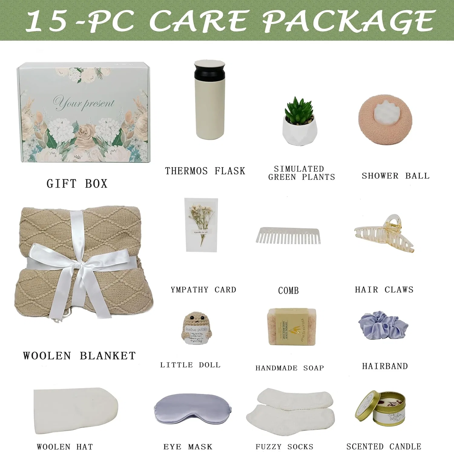 Набор для ухода Sympathy Gift Basket, QinXaio, 15 предметов — фото 3