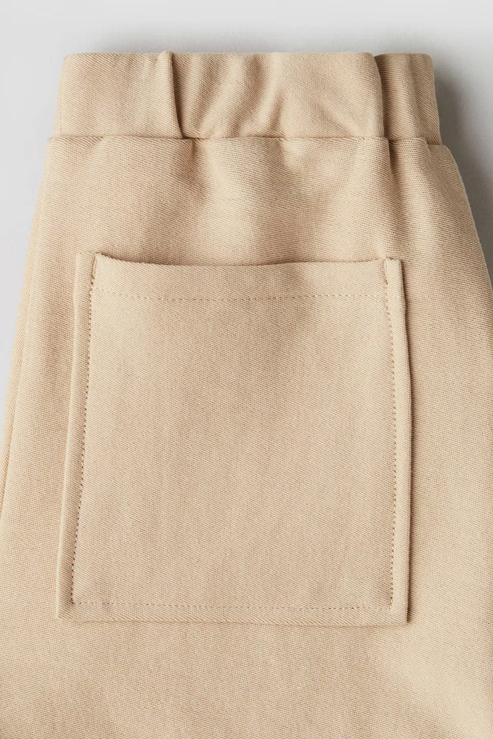 Хлопковые трикотажные шорты свободного кроя H&M, Beige — фото 3