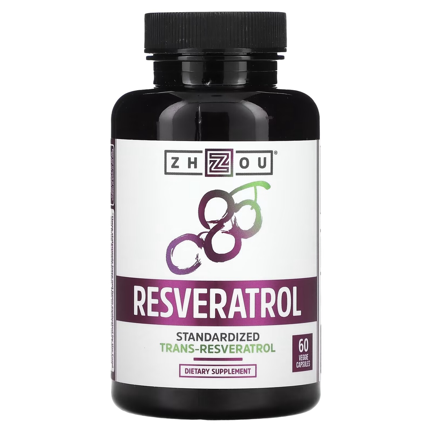 

Ресвератрол Zhou Nutrition, 60 растительных капсул