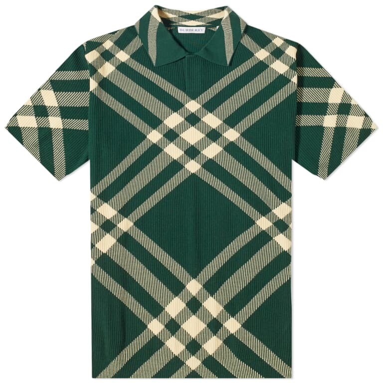 

Футболка-поло Burberry Merino Knitted Polo, темно-зеленый