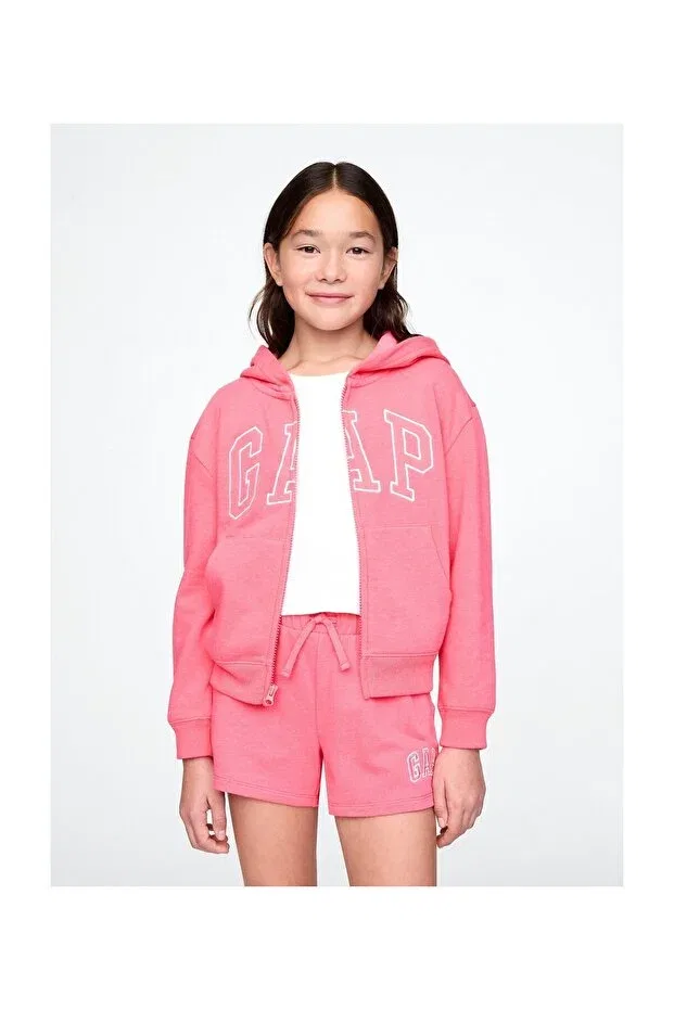 Детские свитшот для девочек хлопковый V-FRCH FT Logo FZ Gap, Pink