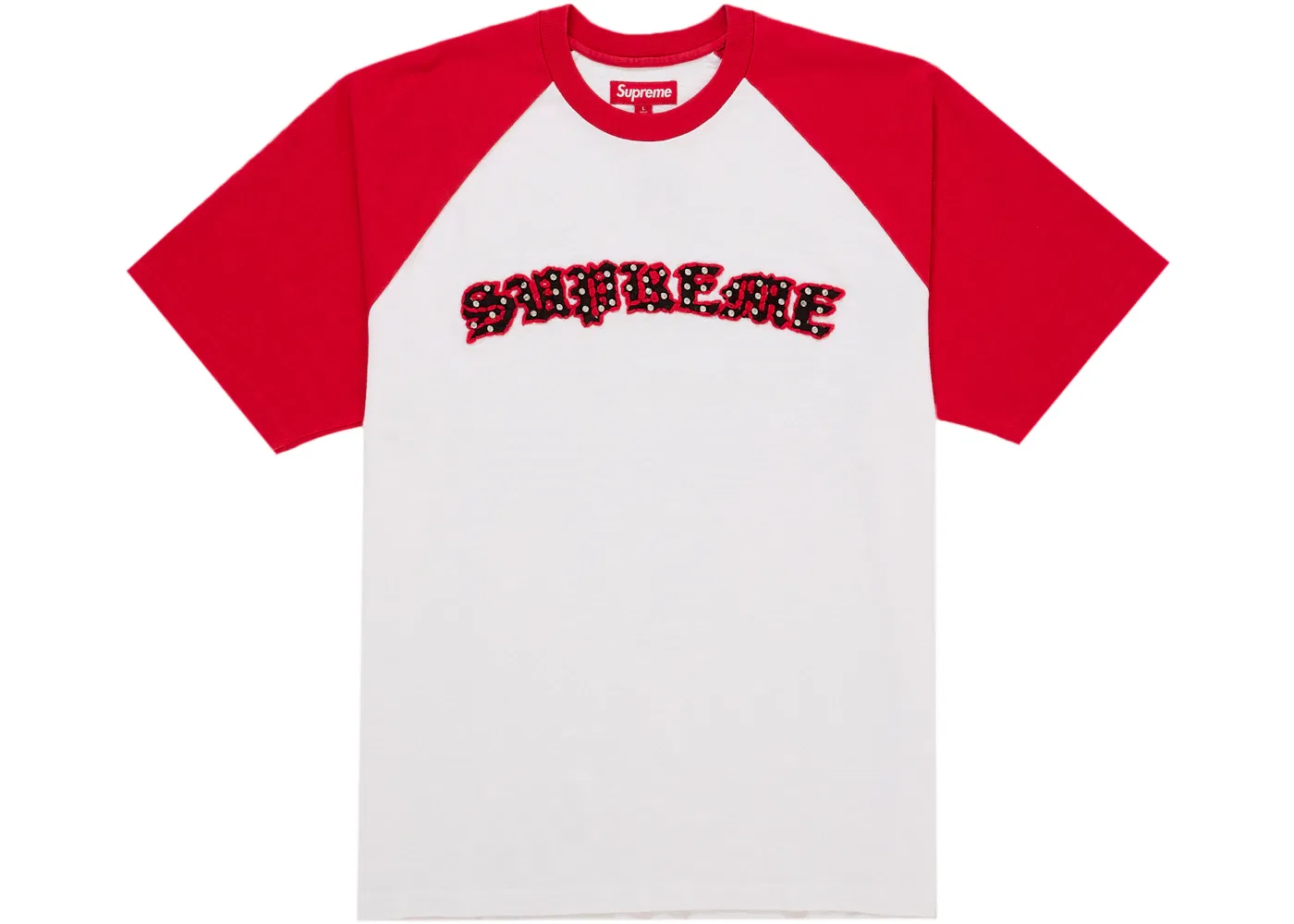 Мужская футболка с длинным рукавом реглан с принтом Supreme Top, White