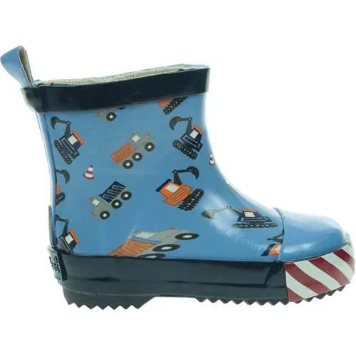 Детские сапоги резиновые с принтом крокодила Playshoes, Синий