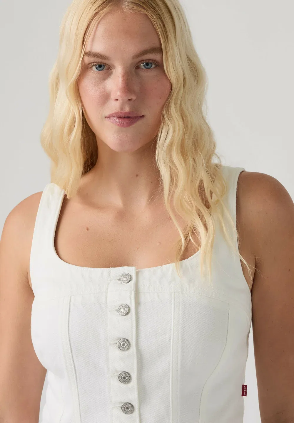 Audra seamed top tooth fairy lt wt - top Levi'S, Tooth Fairy Lt Wt - Whites — фото 3