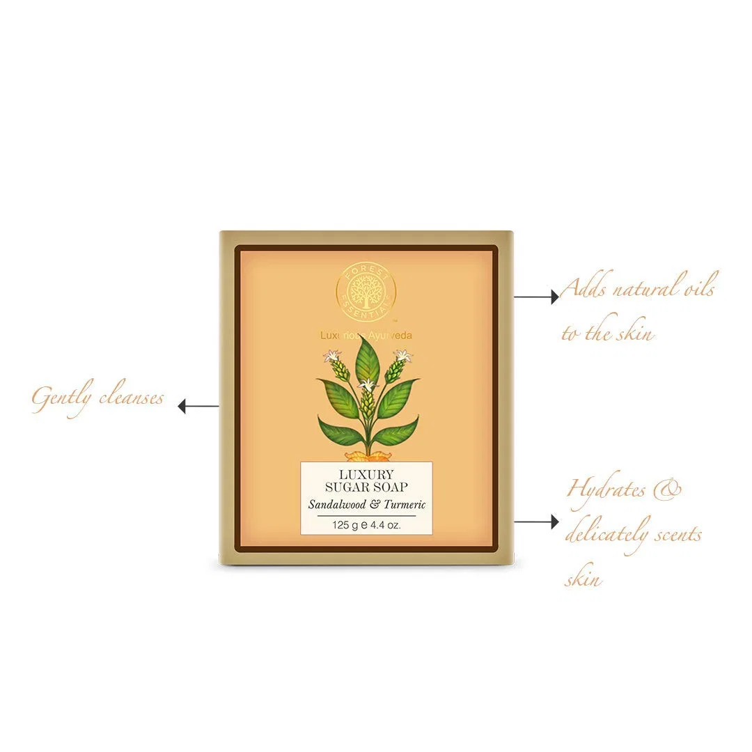 Твердое мыло Sandalwood and Turmeric, Forest Essentials, 125 г — фото 4