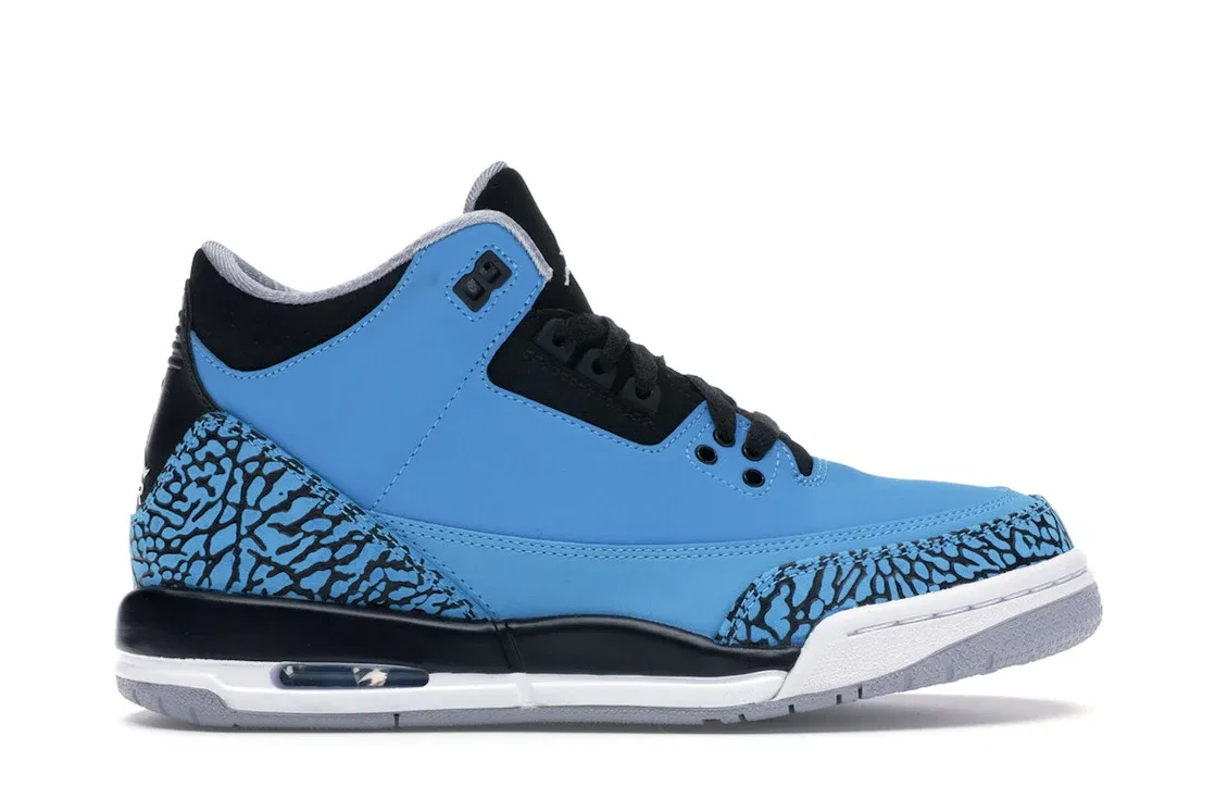 Детские кроссовки Lifestyle Jordan 3 Retro, Dark Powder Blue/Black-Wolf Grey-White