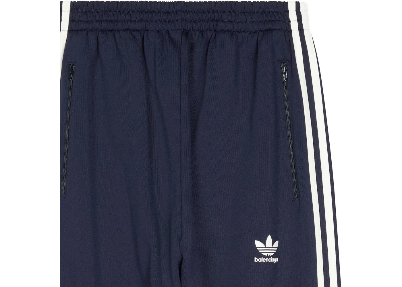 Мужские спортивные штаны укороченные Balenciaga x Adidas, Navy Blue — фото 2