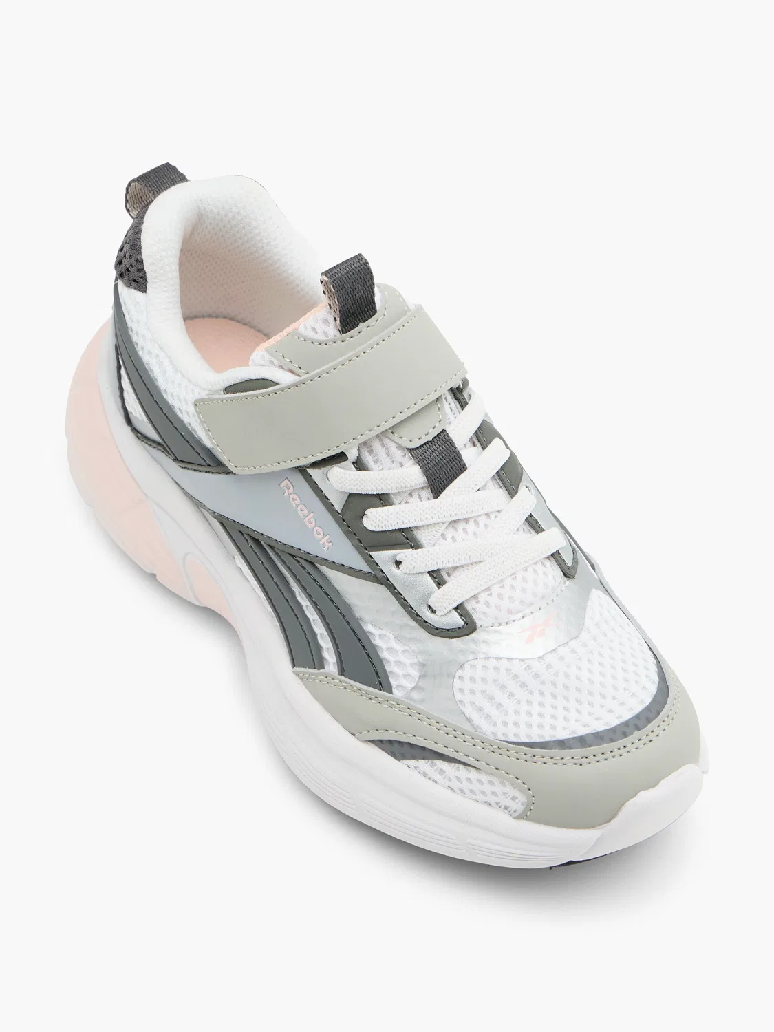 Детские кроссовки на липучках Reebok, Серый — фото 2