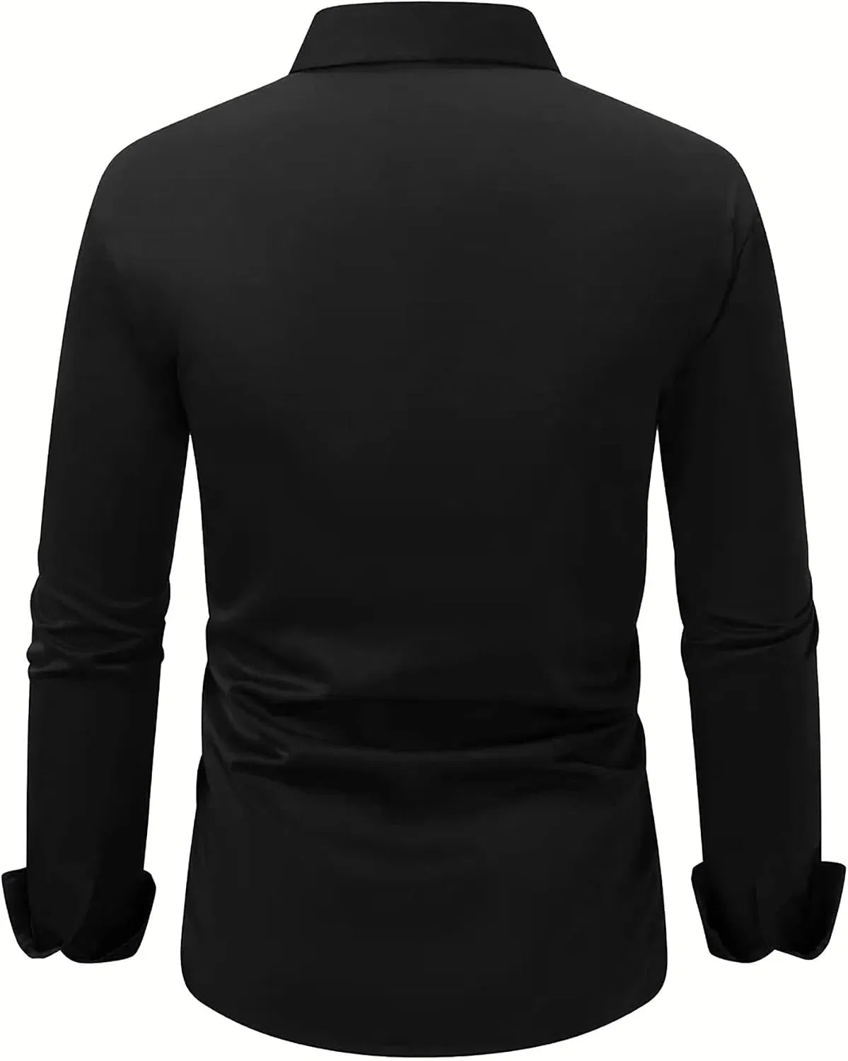 Мужская рубашка с длинным рукавом, Formal Dress Shirts, тёмно-синий — фото 2