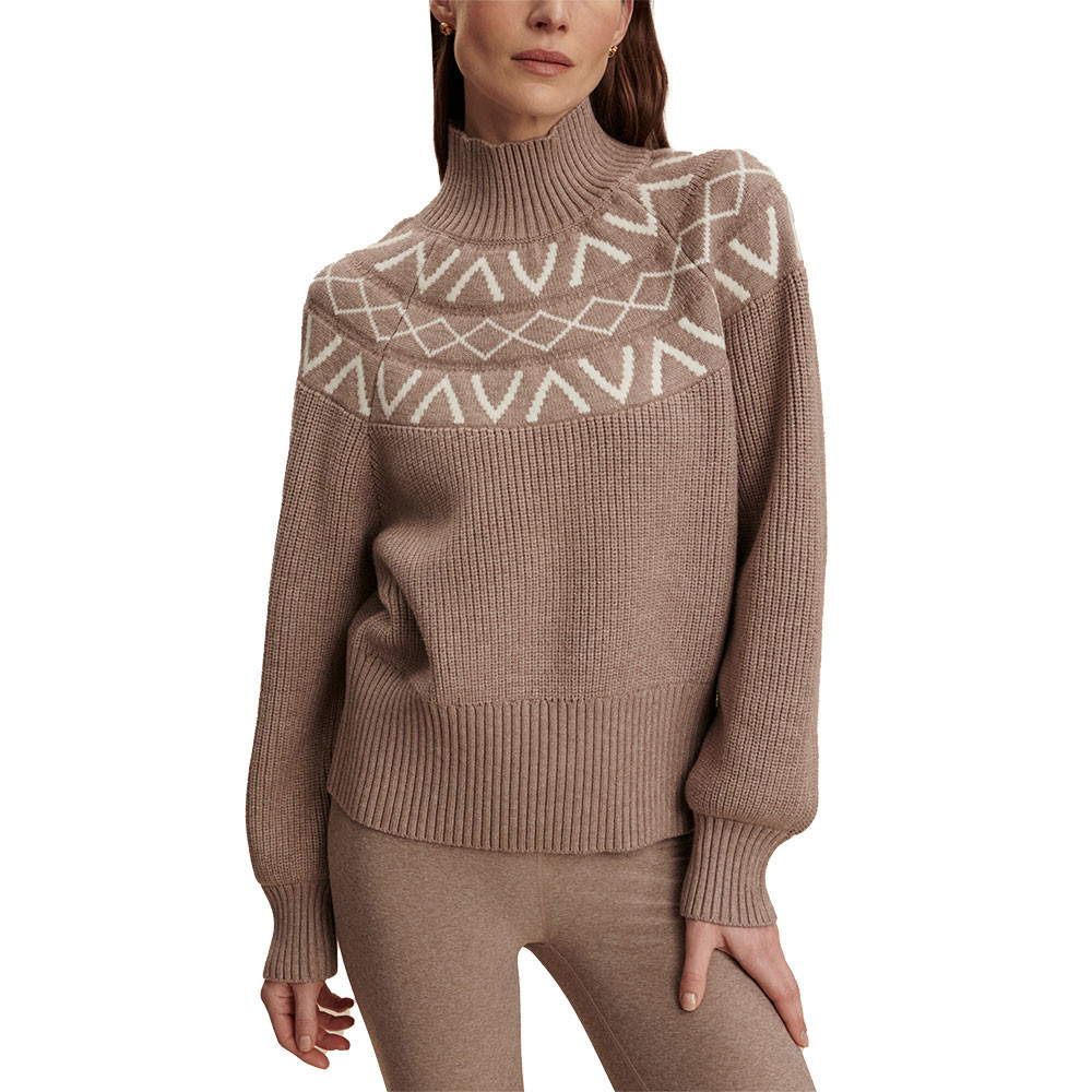

Вязаный свитер Varley Marcie Fairisle с кокеткой (женский), Light Taupe Marl